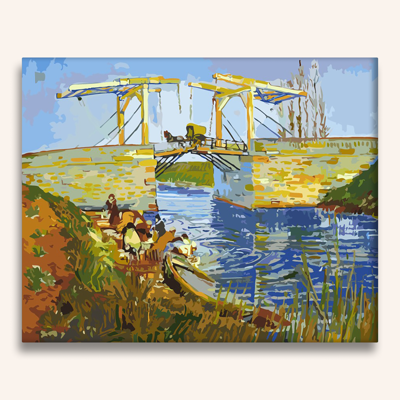 ゴッホ『アルルの跳ね橋』 - 数字絵画キット – Paint Yours ゴッホ『アルルの跳ね橋』 - 数字絵画キット – Paint Yours