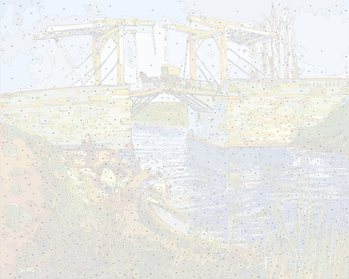 ゴッホ『アルルの跳ね橋』 - 数字絵画キット – Paint Yours