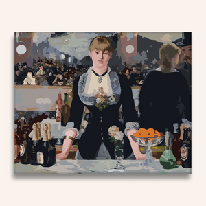 エドゥアール・マネ『フォリー・ベルジェールのバー』 - 大人の塗り絵