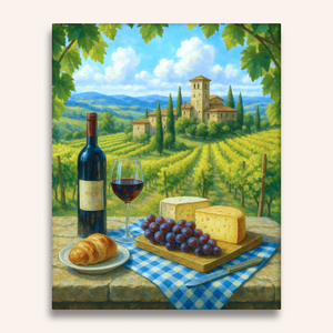 葡萄畑の昼下がり - 大人の塗り絵・絵画キット – Paint Yours