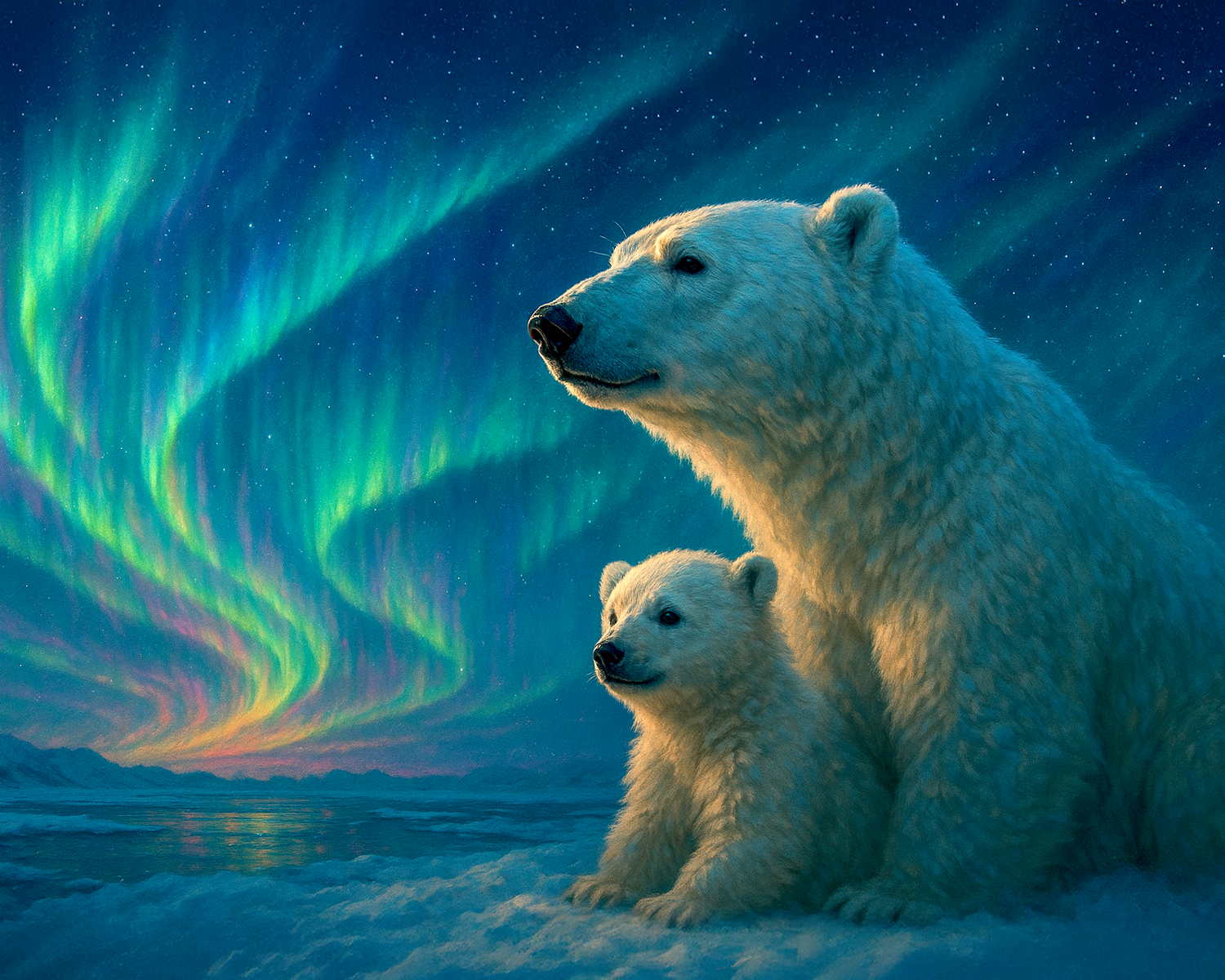 極光に包まれて