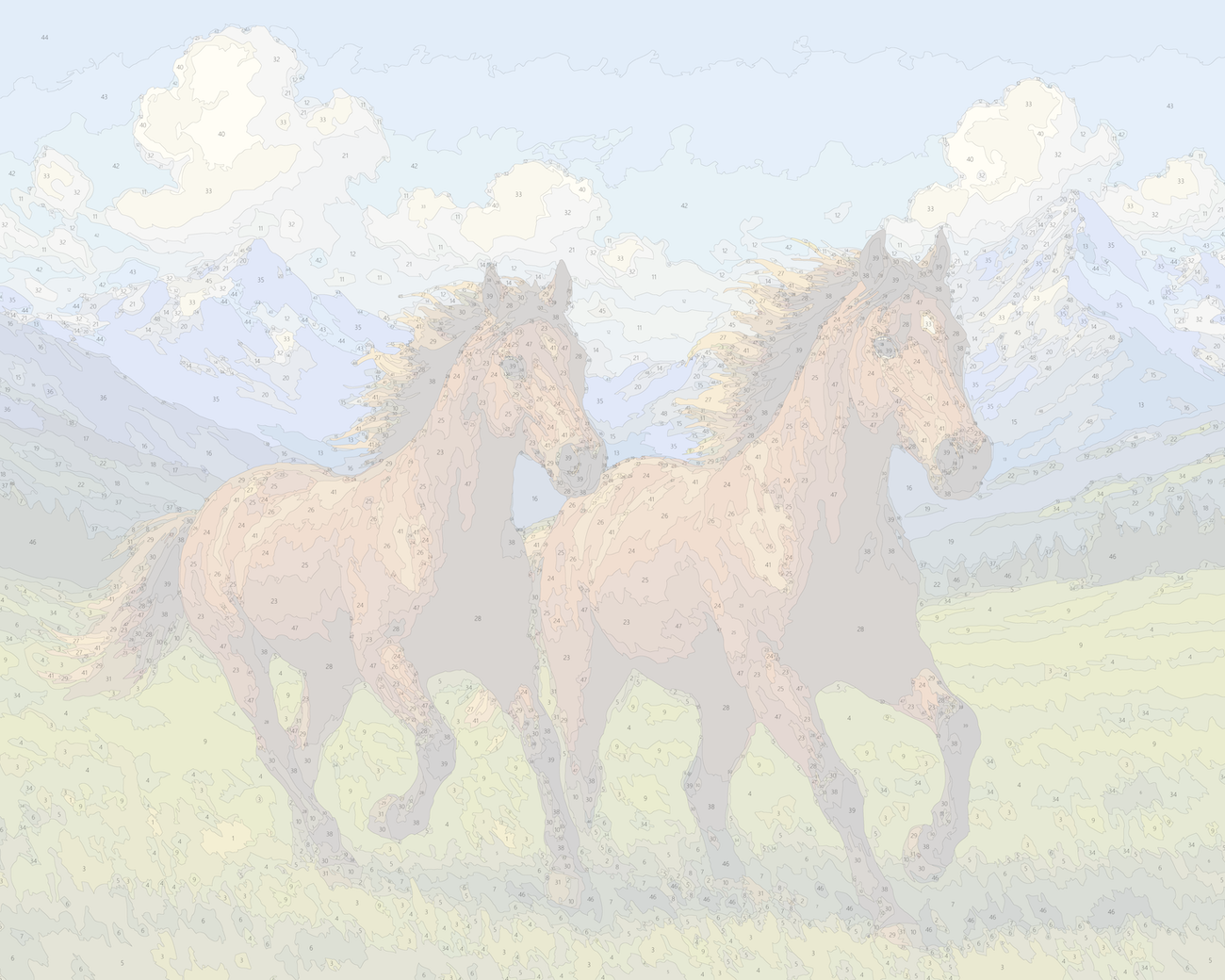 アルプスを駆ける馬