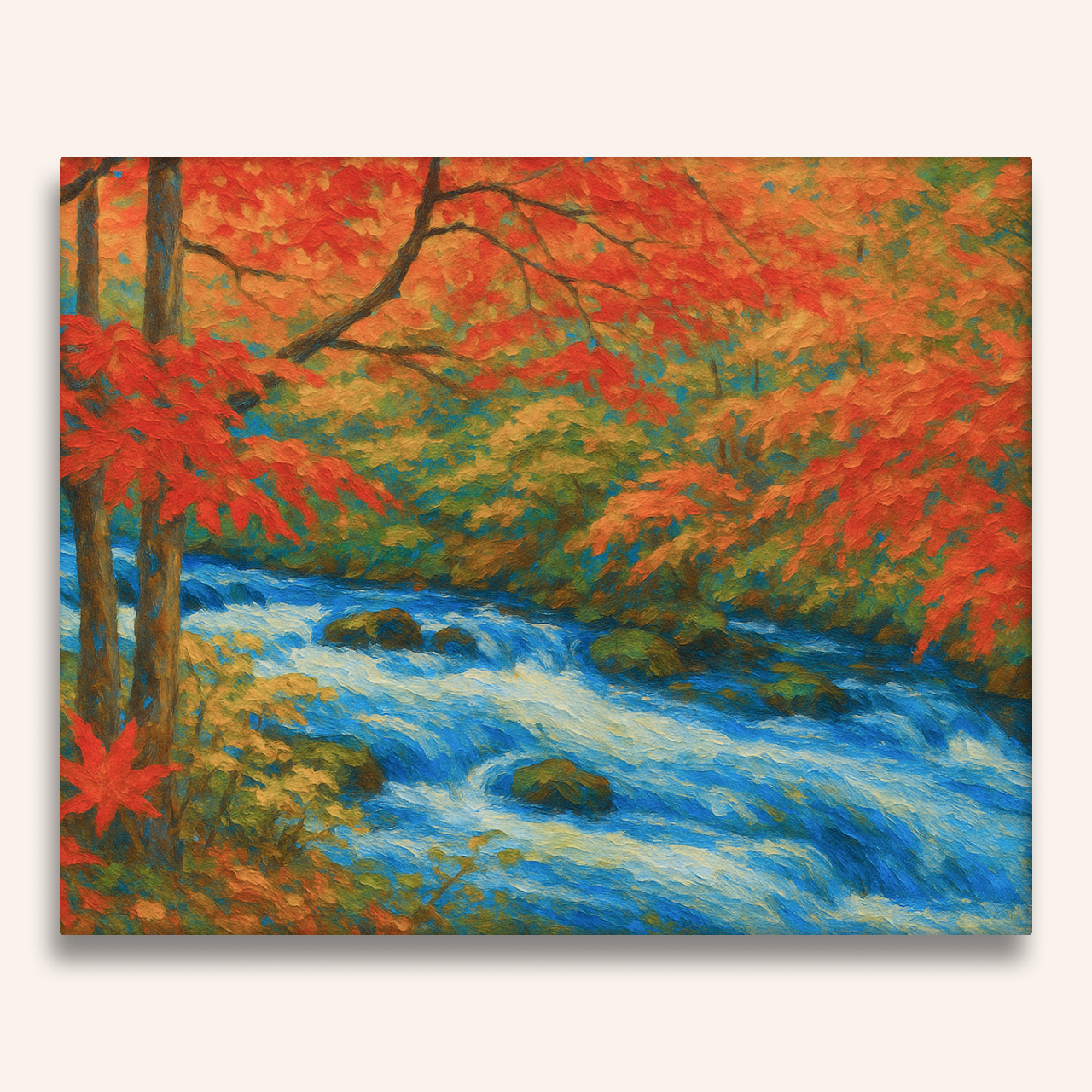 紅葉の渓流