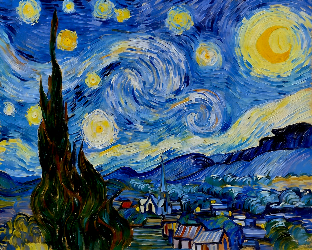 ゴッホ『星月夜』 - 大人の塗り絵・絵画キット – Paint Yours