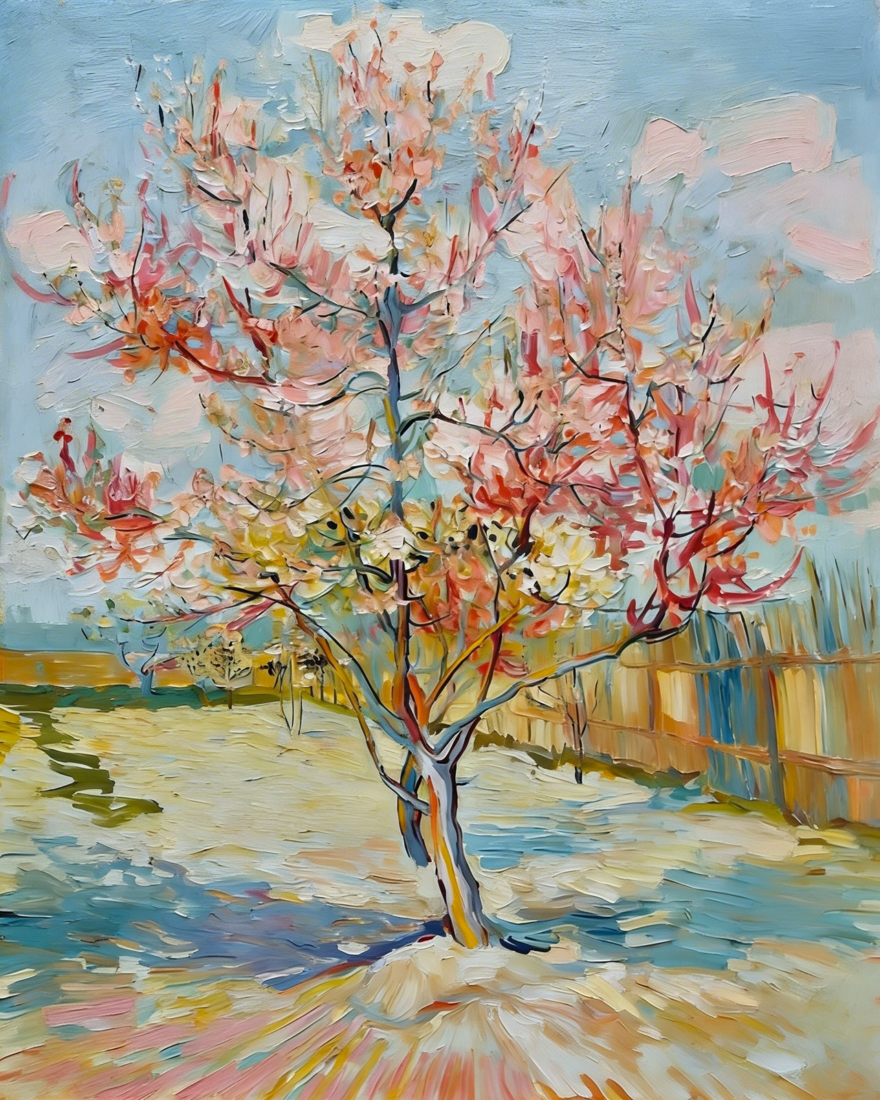 ゴッホ『花咲く桃の木』 - 大人の塗り絵・絵画キット – Paint Yours