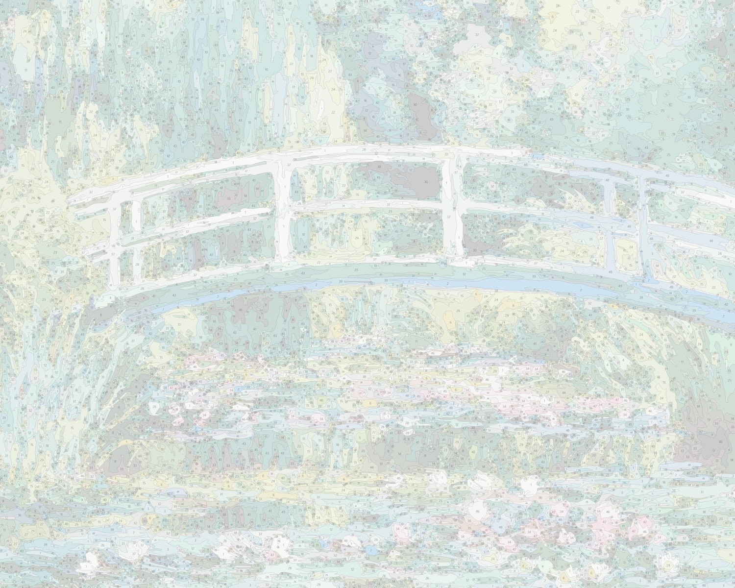 モネ『睡蓮の池と日本の橋』 - 大人の塗り絵・絵画キット – Paint Yours