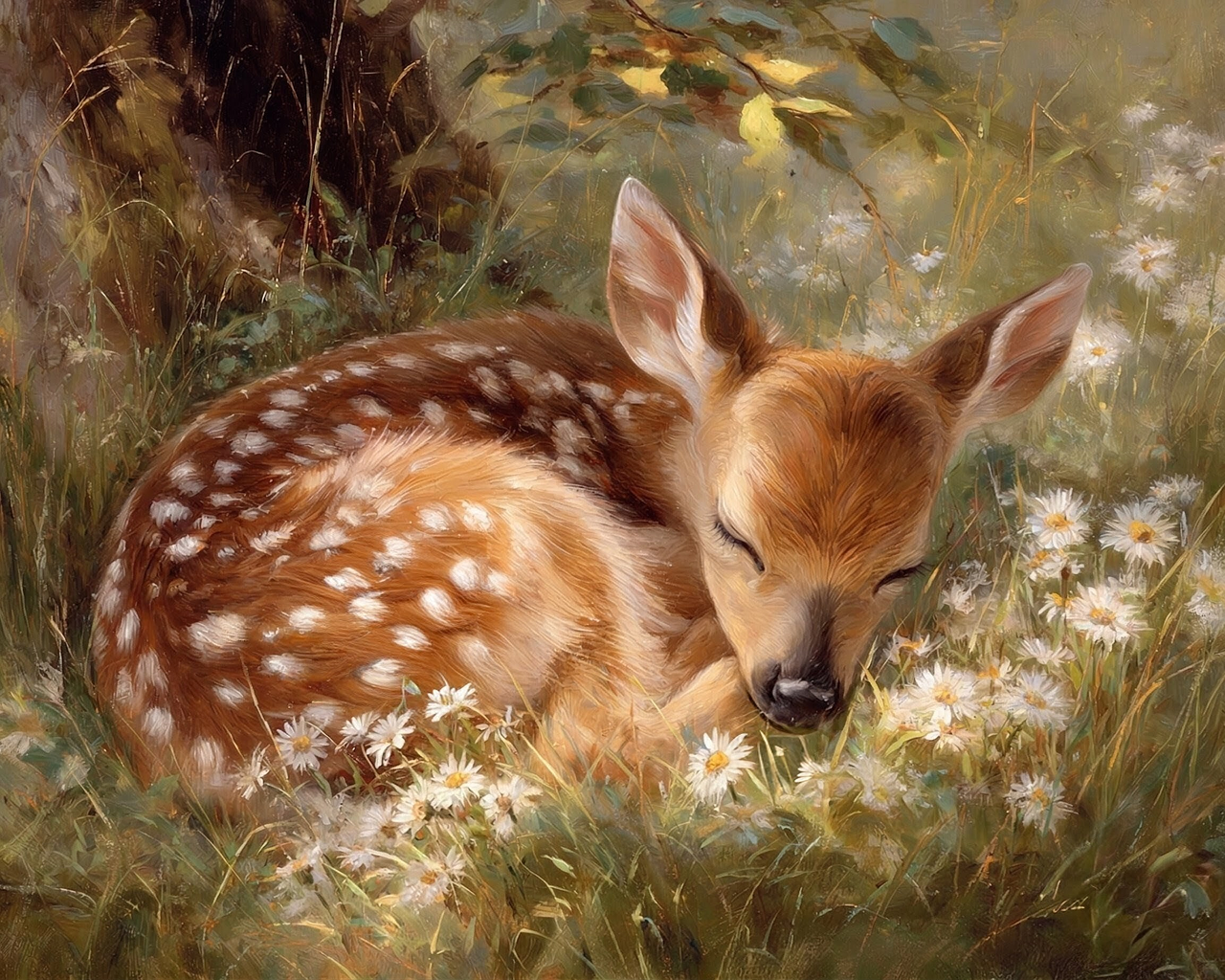 子鹿と陽だまり