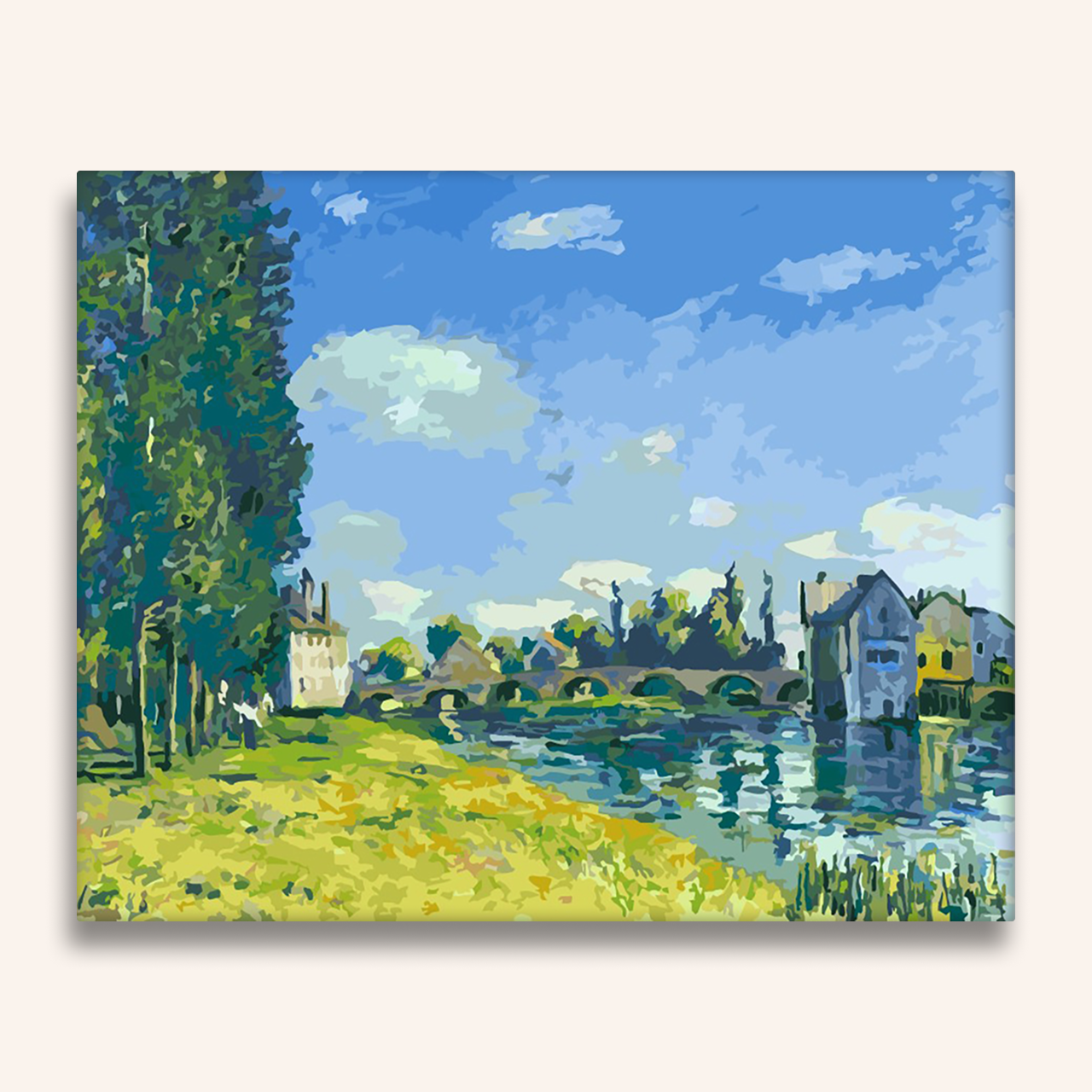 シスレー『夏のモレ橋』