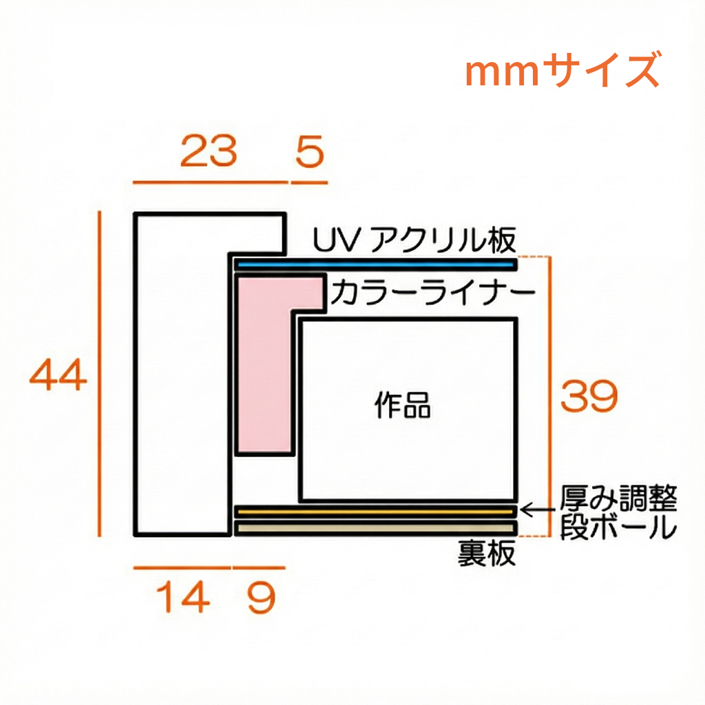 プレミアム油彩額縁 - ブラックフレーム